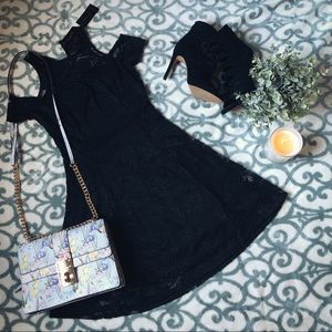 NWT Material Girl Black Lace Dress